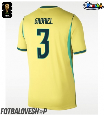 Brazílie Gabriel Magalhaes #3 Domácí Dres MS 2026 Krátký Rukáv